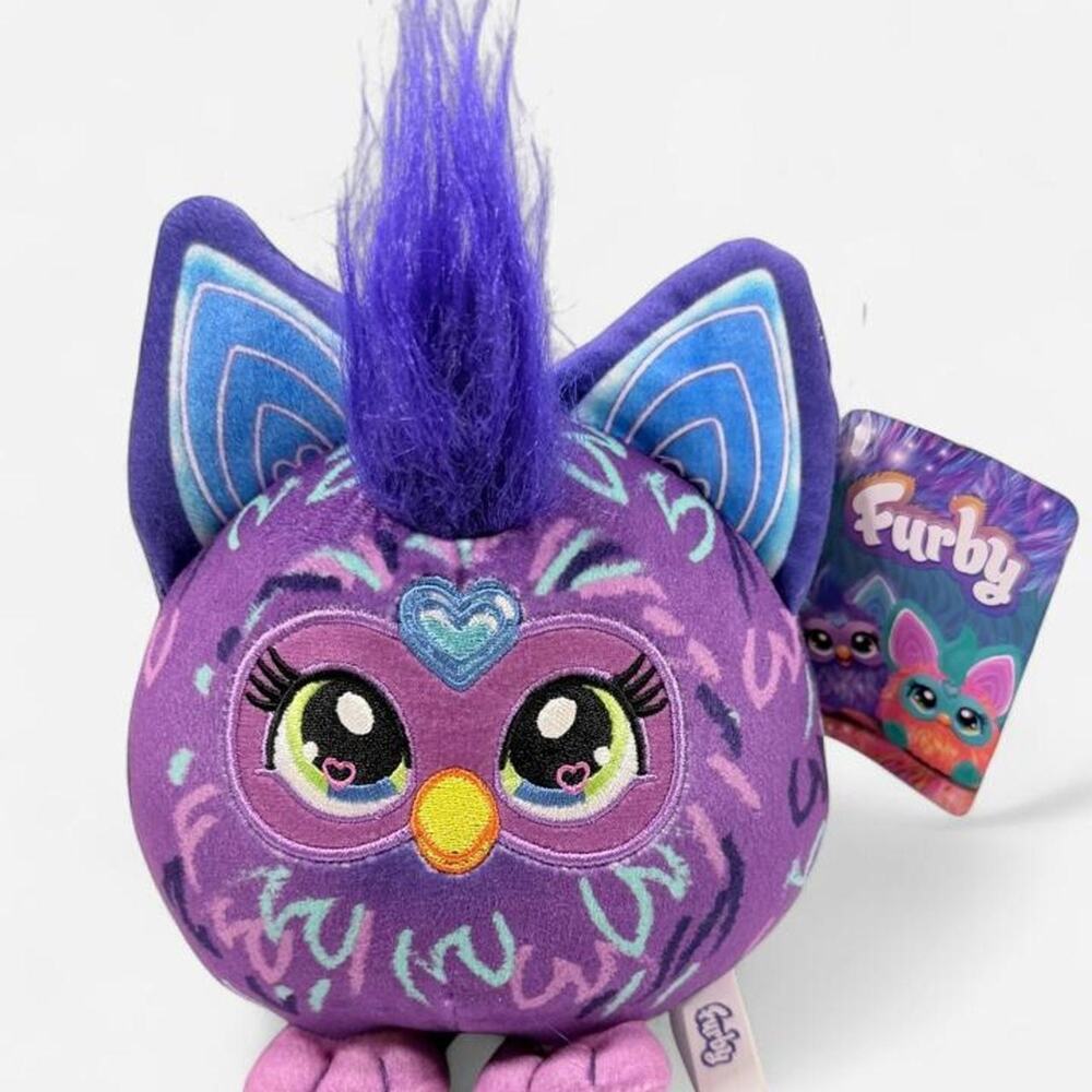 NEW Furby Purple Plush 5.5” Hasbro 2024 Mohawk Squishy Stuffed Toy NWT Prize